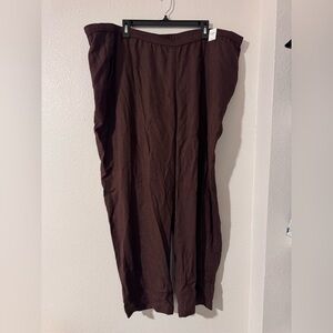 NWT Abercrombie & Fitch Dark Brown Linen Pants XXL